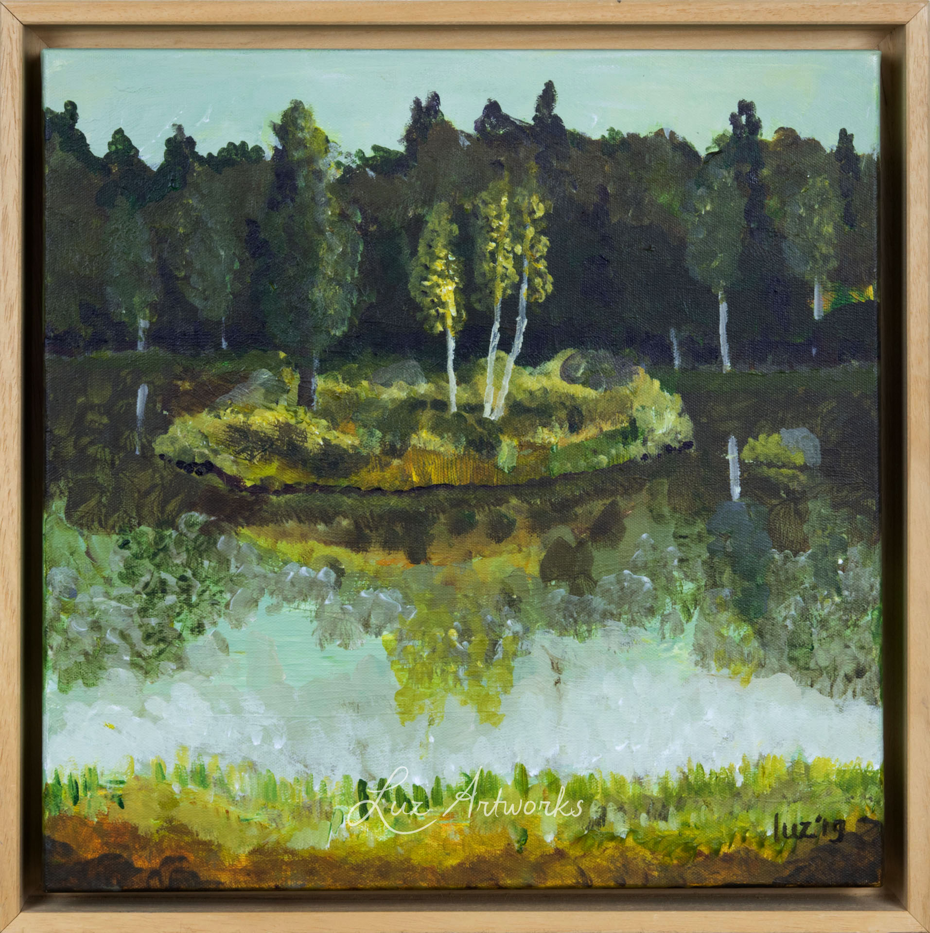 This image shows the painting Lake in Latvia by Luz / Marloes
