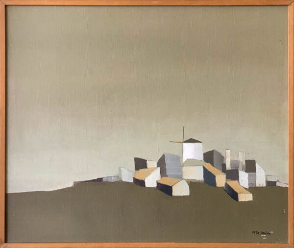 Abstract landscape Village in Spain 1 Bob Immink 60x50