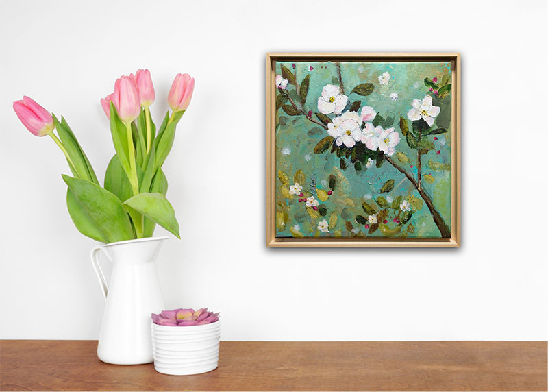 Painting - Apple Blossom Wall - Luz Artworks 2023