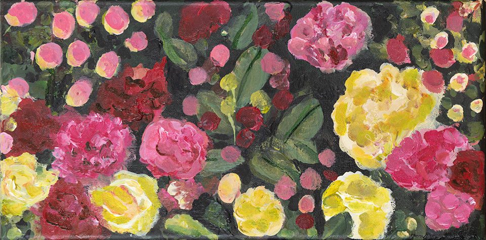 This image shows the painting Mini Rose Garden by Luz / Marloes Bloedjes