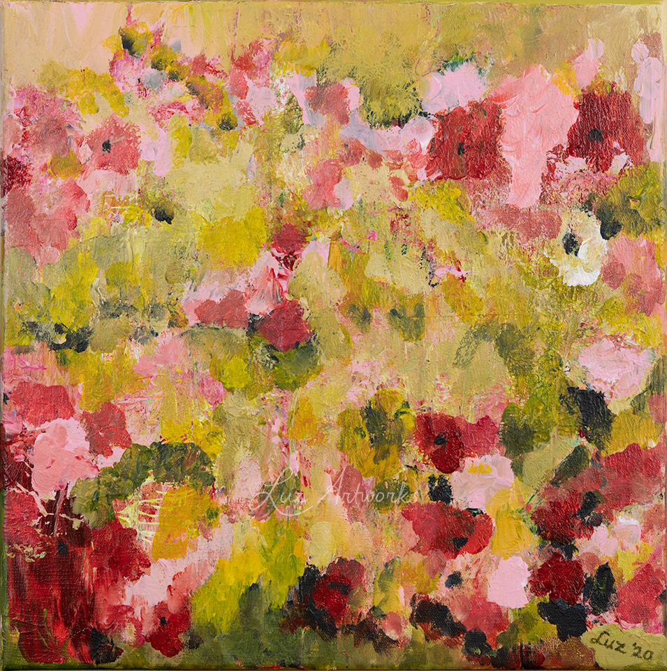 This image shows the painting Fresh Pink Flowers by Luz / Marloes Bloedjes.