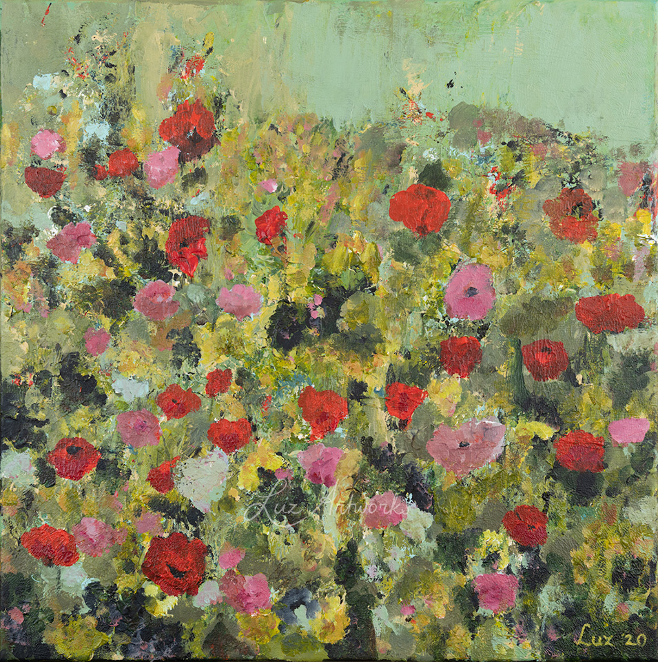 painting wild flower field by Luz / Marloes Bloedjes