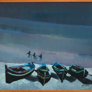 Fishing Boats by Night - Bob Immink - 60x50